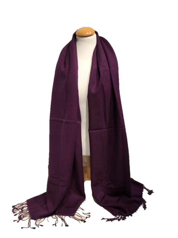 Pashmina och Siden, mörk lila.