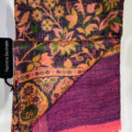 Sjal, Scarf, lila med blommor. - Image 3
