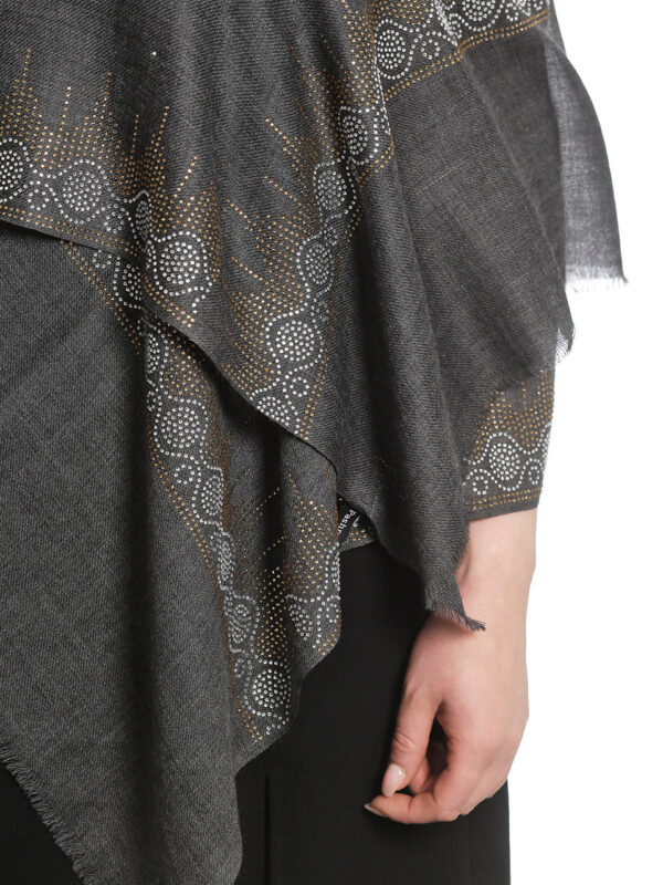 Sjal, Scarf Fin Ull, Svart - Image 6