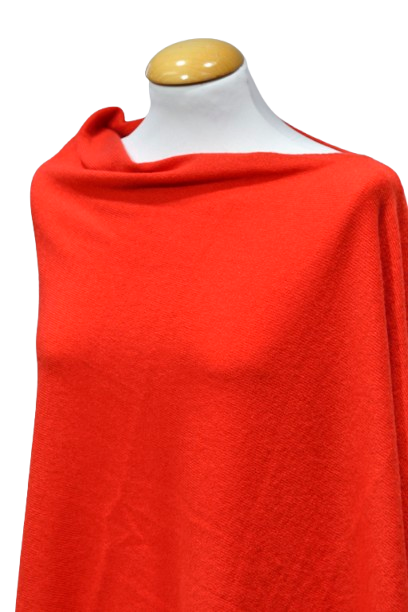 Cashmere Poncho, Röd - Image 2